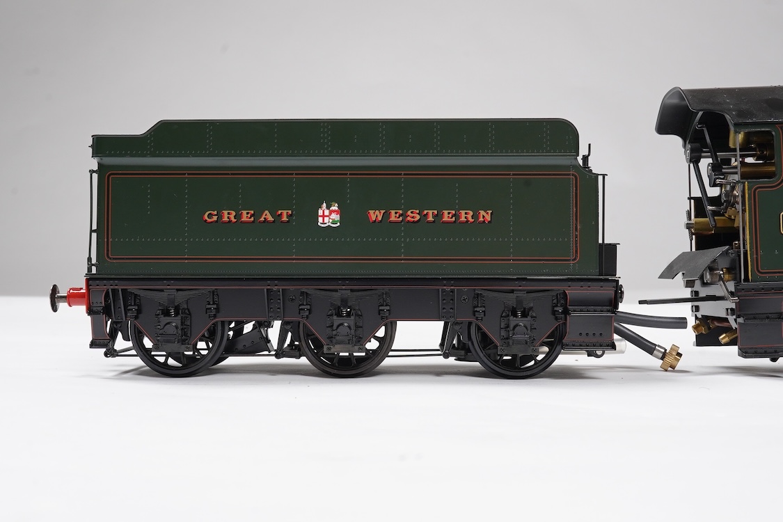 A Gauge One Aster Hobbies live steam GWR Castle Class, 4-6-0 tender locomotive, Kingswear Castle 5015, the factory ‘Built Up’ version, with spirit fired working four cylinder motion, with assembly instructions, operating